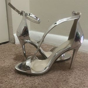 Missguided silver heels